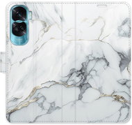 iSaprio Flip case SilverMarble 15 for Honor 90 Lite 5G - Phone Case