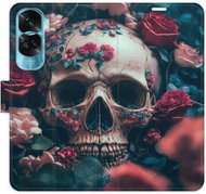 iSaprio Flip case Skull in Roses 02 for Honor 90 Lite 5G - Phone Case