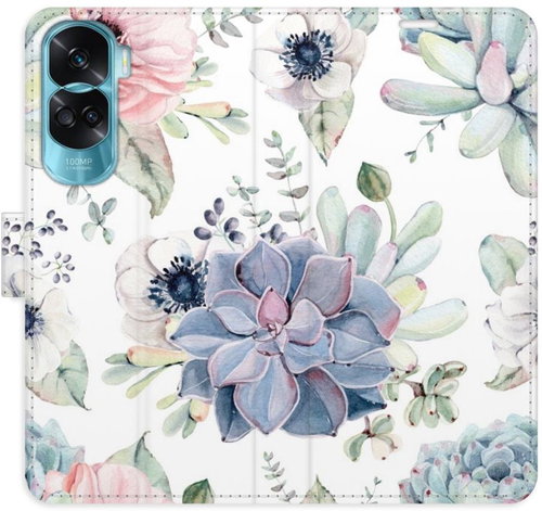 iSaprio Flip pouzdro Succulents pro Honor 90 Lite 5G - Phone Case - Main image