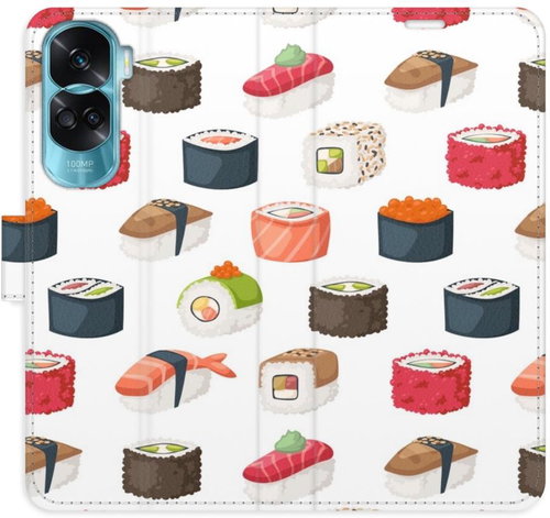 iSaprio Flip pouzdro Sushi Pattern 02 pro Honor 90 Lite 5G - Phone Case - Main image