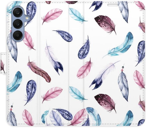 iSaprio Flip case Colorful Feathers for Samsung Galaxy A25 5G - Phone Case - Main image