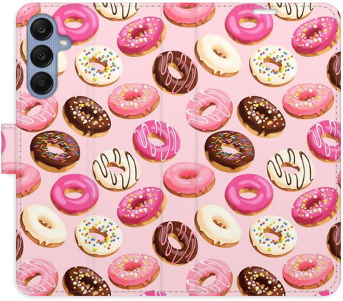 iSaprio Flip pouzdro Donuts Pattern 03 pro Samsung Galaxy A25 5G - Phone Case - Main image