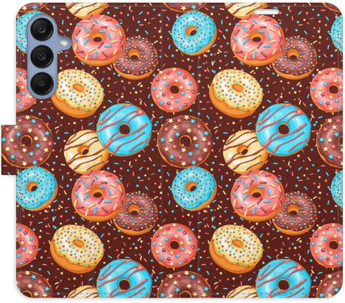iSaprio Flip pouzdro Donuts Pattern pro Samsung Galaxy A25 5G - Phone Case - Main image