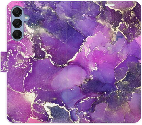 iSaprio Flip Case Purple Marble for Samsung Galaxy A25 5G - Phone Case - Main image