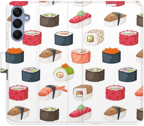 iSaprio Flip pouzdro Sushi Pattern 02 pro Samsung Galaxy A25 5G - Phone Case - Main image