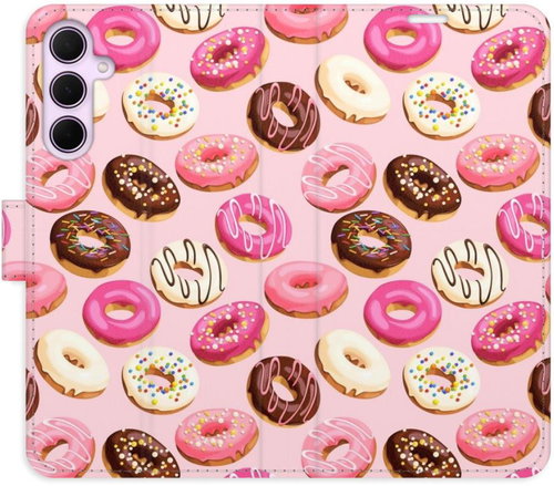 iSaprio Flip pouzdro Donuts Pattern 03 pro Samsung Galaxy A35 5G - Phone Case - Main image