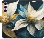 iSaprio Flip Case Gold Flowers for Samsung Galaxy A35 5G - Phone Case