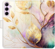 iSaprio Flip case Gold Leaves 02 for Samsung Galaxy A35 5G - Phone Case