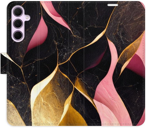 iSaprio Flip case Gold Pink Marble 02 for Samsung Galaxy A35 5G - Phone Case - Main image