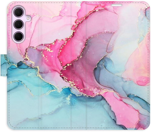 iSaprio Flip case PinkBlue Marble for Samsung Galaxy A35 5G - Phone Case - Main image