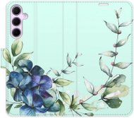 iSaprio Flip pouzdro Blue Flowers pro Samsung Galaxy A35 5G - Phone Case