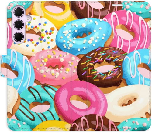 iSaprio Flip pouzdro Donuts Pattern 02 pro Samsung Galaxy A55 5G - Phone Case - Main image