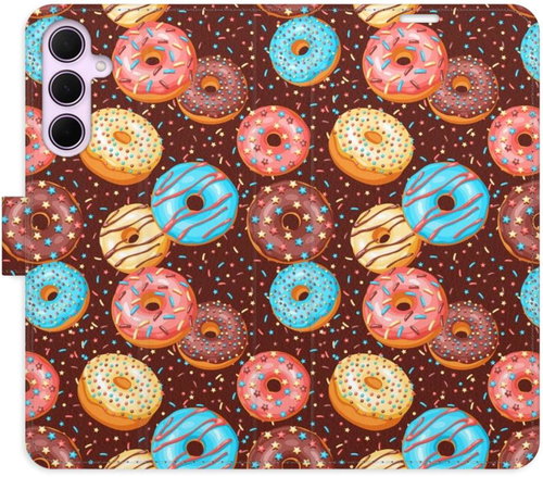 iSaprio Flip pouzdro Donuts Pattern pro Samsung Galaxy A55 5G - Phone Case - Main image