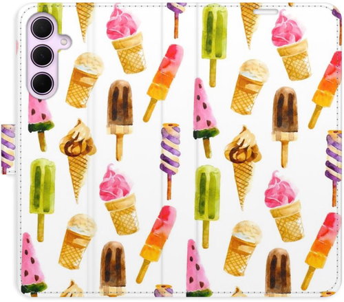 iSaprio Flip pouzdro Ice Cream Pattern pro Samsung Galaxy A55 5G - Phone Case - Main image