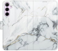iSaprio Flip case SilverMarble 15 for Samsung Galaxy A55 5G - Phone Case
