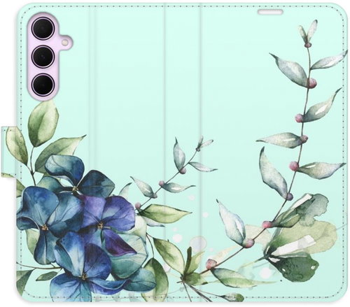iSaprio Flip Case Blue Flowers for Samsung Galaxy A55 5G - Phone Case - Main image