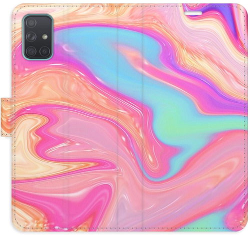 iSaprio Flip pouzdro Abstract Paint 07 pro Samsung Galaxy A71 - Phone Case - Main image
