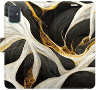 iSaprio Flip pouzdro BlackGold Marble pro Samsung Galaxy A71 - Phone Case