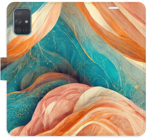 iSaprio Flip Case Blue and Orange for Samsung Galaxy A71 - Phone Case - Main image