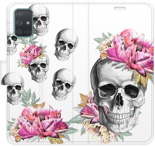 iSaprio Flip pouzdro Crazy Skull pro Samsung Galaxy A71 - Phone Case - Main image