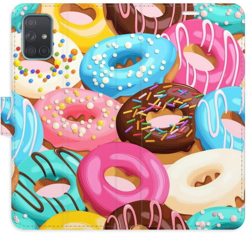 iSaprio Flip pouzdro Donuts Pattern 02 pro Samsung Galaxy A71 - Phone Case - Main image