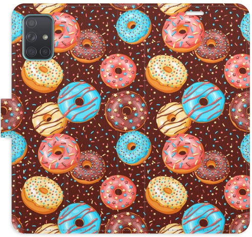 iSaprio Flip pouzdro Donuts Pattern pro Samsung Galaxy A71 - Phone Case - Main image