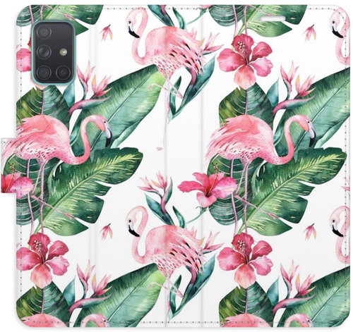 iSaprio Flip Case Flamingos Pattern for Samsung Galaxy A71 - Phone Case - Main image