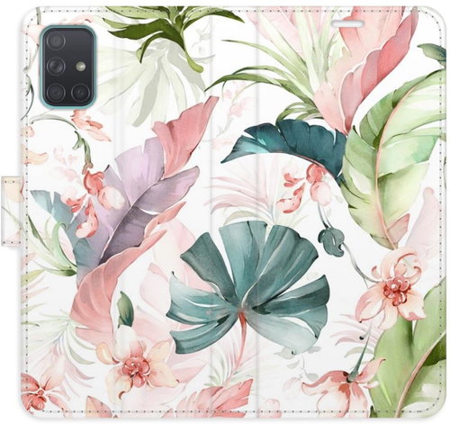 iSaprio Flip Case Flower Pattern 07 for Samsung Galaxy A71 - Phone Case - Main image