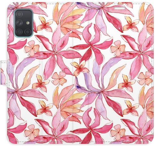 iSaprio Flip pouzdro Flower Pattern 10 pro Samsung Galaxy A71 - Phone Case - Main image