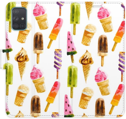 iSaprio Flip pouzdro Ice Cream Pattern pro Samsung Galaxy A71 - Phone Case - Main image