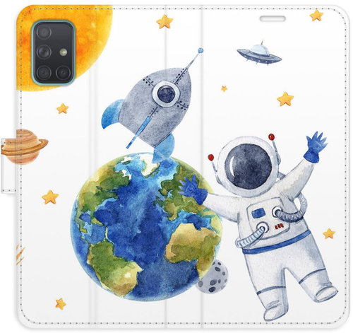 iSaprio Flip pouzdro Space 06 pro Samsung Galaxy A71 - Phone Case - Main image