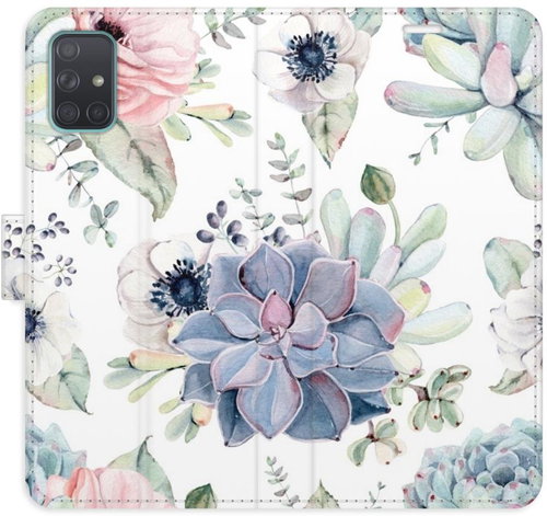 iSaprio Flip pouzdro Succulents pro Samsung Galaxy A71 - Phone Case - Main image