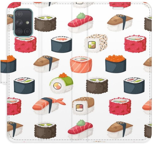 iSaprio Flip pouzdro Sushi Pattern 02 pro Samsung Galaxy A71 - Phone Case - Main image