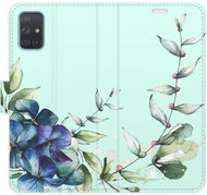 iSaprio Flip Case Blue Flowers for Samsung Galaxy A71 - Phone Case