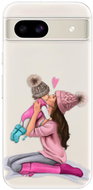 iSaprio Kissing Mom - Brunette and Girl - Google Pixel 8a - Phone Cover
