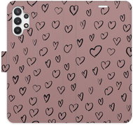 iSaprio Flip pouzdro Heart Dark 02 pro Samsung Galaxy A32 5G - Pouzdro na mobil