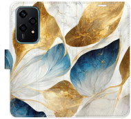 iSaprio Flip case GoldBlue Leaves for Honor 200 Lite - Phone Cover