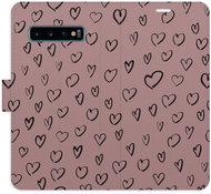 iSaprio Flip case Heart Dark 02 for Samsung Galaxy S10 - Phone Case