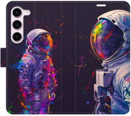 iSaprio Flip pouzdro Neon Astronaut 02 pro Samsung Galaxy S23 5G - Pouzdro na mobil