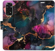 iSaprio Flip case Dark Marble for Xiaomi Redmi Note 11 / Note 11S - Phone Case