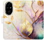 Kryt na mobil iSaprio Flip pouzdro Gold Leaves 02 pro Honor 200 Pro - Kryt na mobil