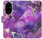 Kryt na mobil iSaprio Flip pouzdro Purple Marble pro Honor 200 Pro - Kryt na mobil