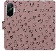 iSaprio Flip case Heart Dark 02 for Poco F7 - Phone Case
