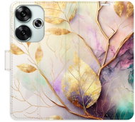 iSaprio Flip case Gold Leaves 02 for Poco F6 - Phone Cover