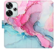 iSaprio Flip case PinkBlue Marble for Poco F6 - Phone Cover