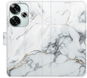 Kryt na mobil iSaprio Flip pouzdro SilverMarble 15 pro Poco F6 - Kryt na mobil