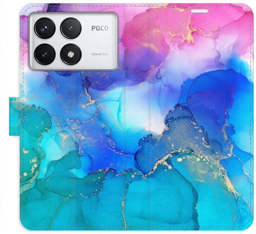 iSaprio Flip Case BluePink Paint for Poco F6 Pro - Phone Cover - Main image