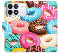iSaprio Flip Case Donuts Pattern 02 for Poco F6 Pro - Phone Cover