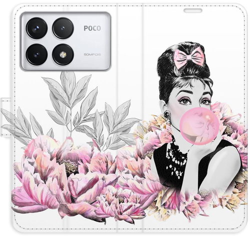 iSaprio Flip Case Girl with bubble for Poco F6 Pro - Phone Cover - Main image