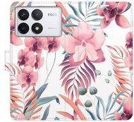 iSaprio Flip case Pink Flowers 02 for Poco F6 Pro - Phone Cover